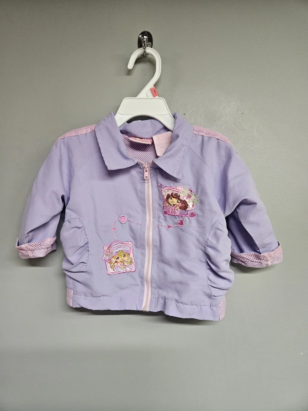 Strawberry Shortcake Girls 12 Month Purple  Zip-Front Jacket